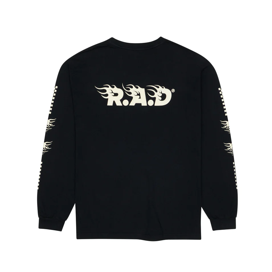 LONG SLEEVE TEE FLAME BLACK - Image 2